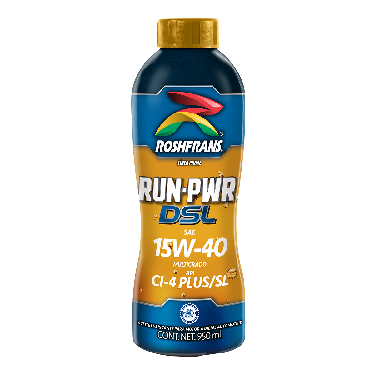 Aceite Motor Multigrado Roshfrans RUN-PWR DSL 15W-40, 950 ml
