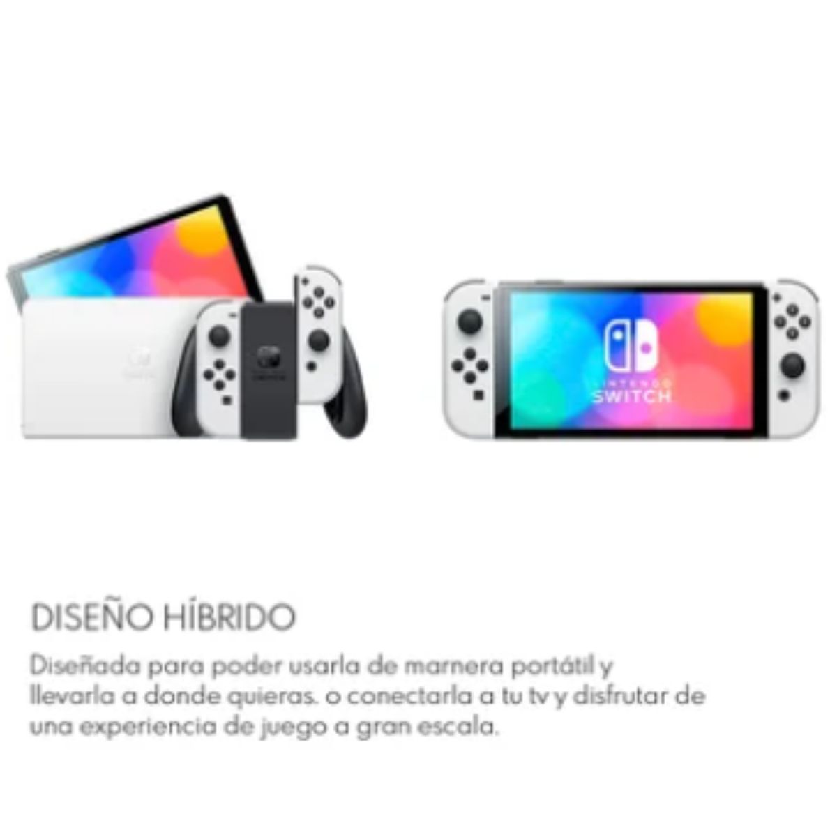 Combo Nintendo Switch OLED 64GB Standard + 2 Controloes Para Nintendo USB-A Red and Blue 