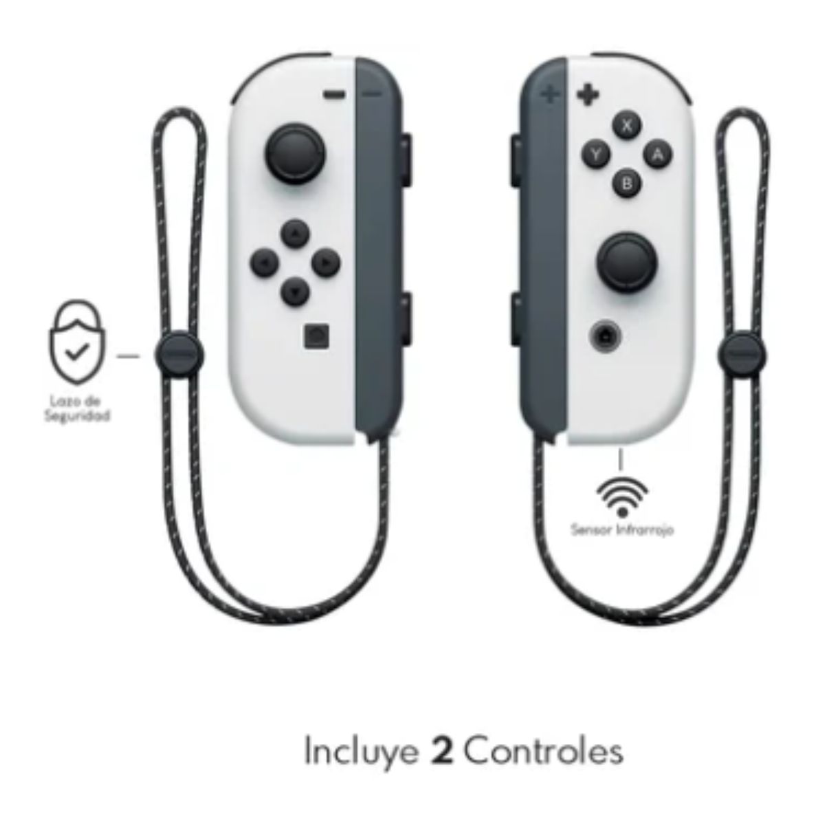 Combo Nintendo Switch OLED 64GB Standard + 2 Controloes Para Nintendo USB-A Red and Blue 