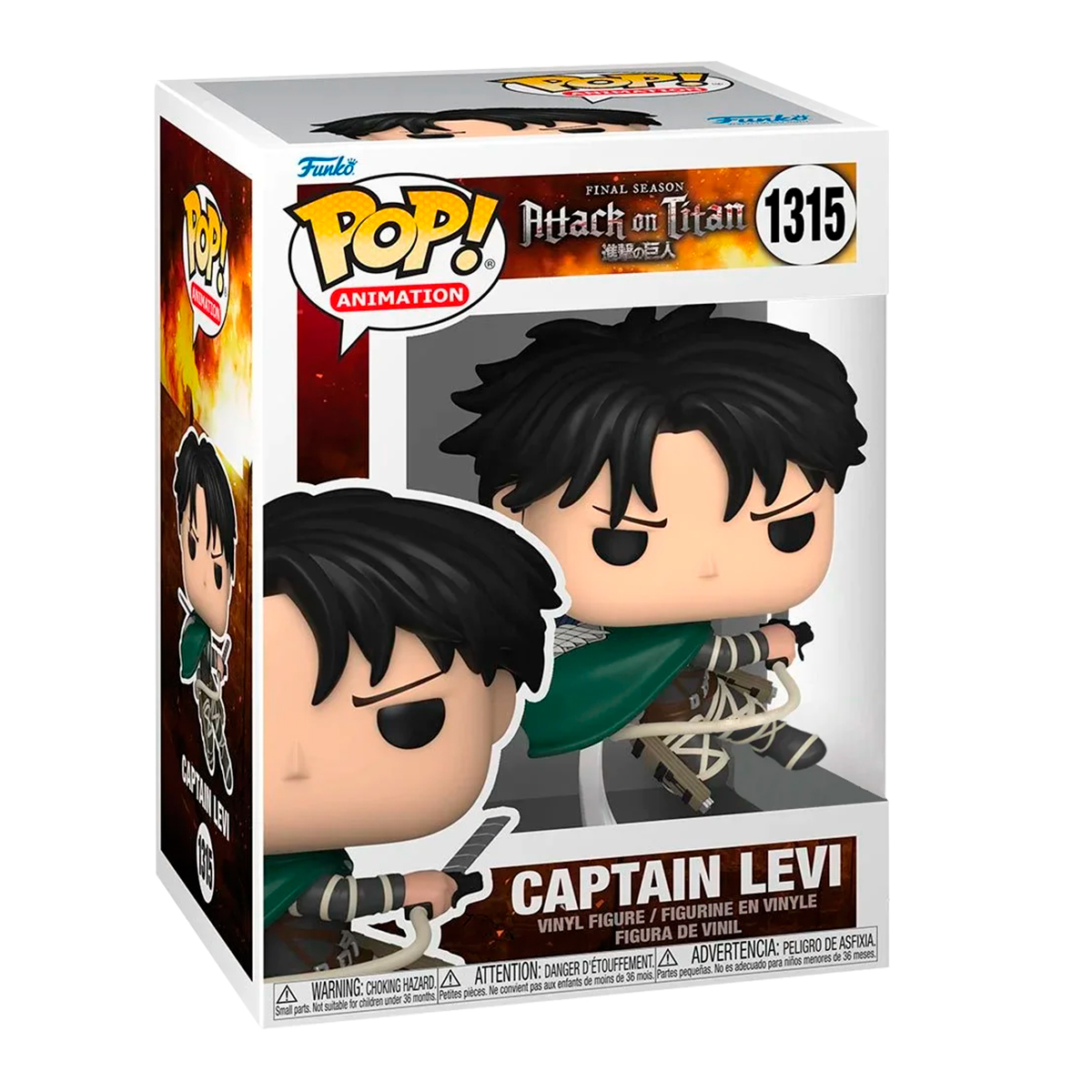 Funko Pop Capitan Levi Ackerman #1315 Exclusivo Attack On Titan Anime Original