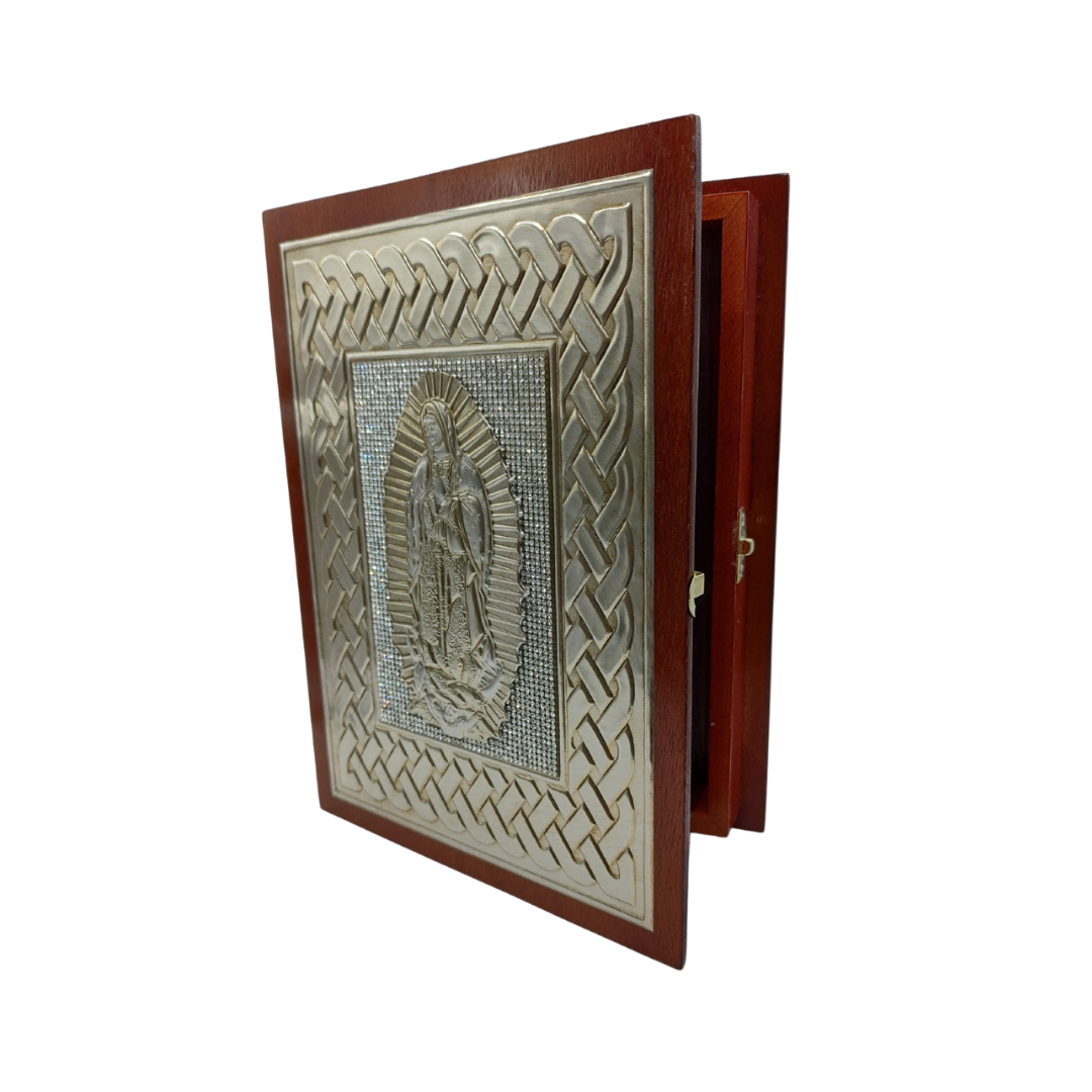 Biblia Latinoamericana Con Caja De Madera Virgen Guadalupe