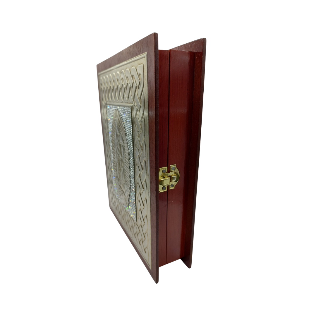 Biblia Latinoamericana Con Caja De Madera Virgen Guadalupe