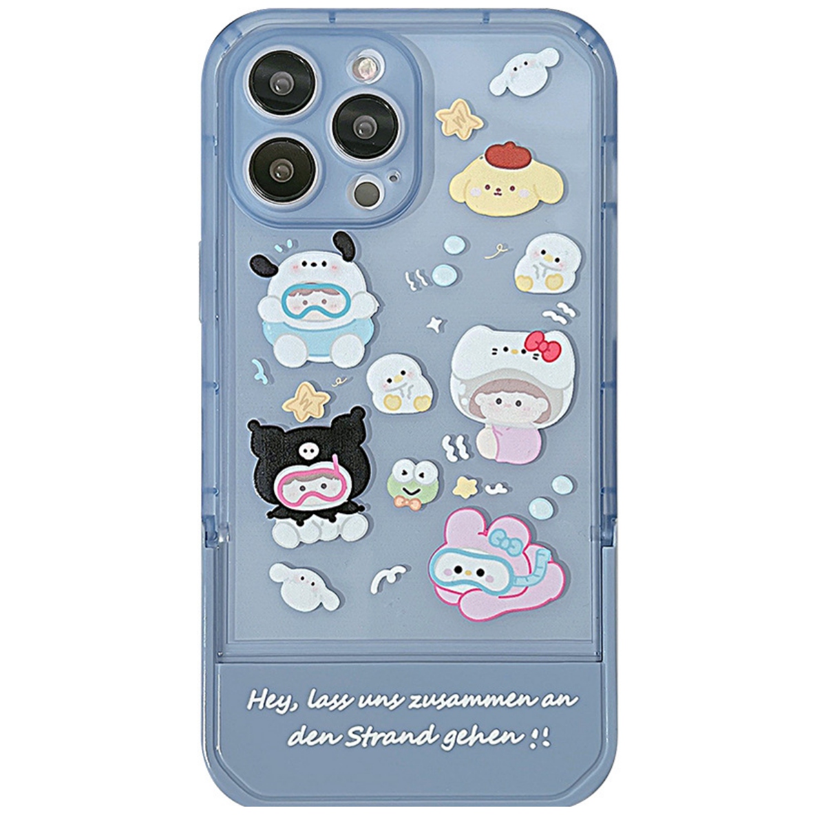 Para iPhone 13 Pro Doble capa Color Plata Serie Animal Pintura al óleo Caja  del teléfono (