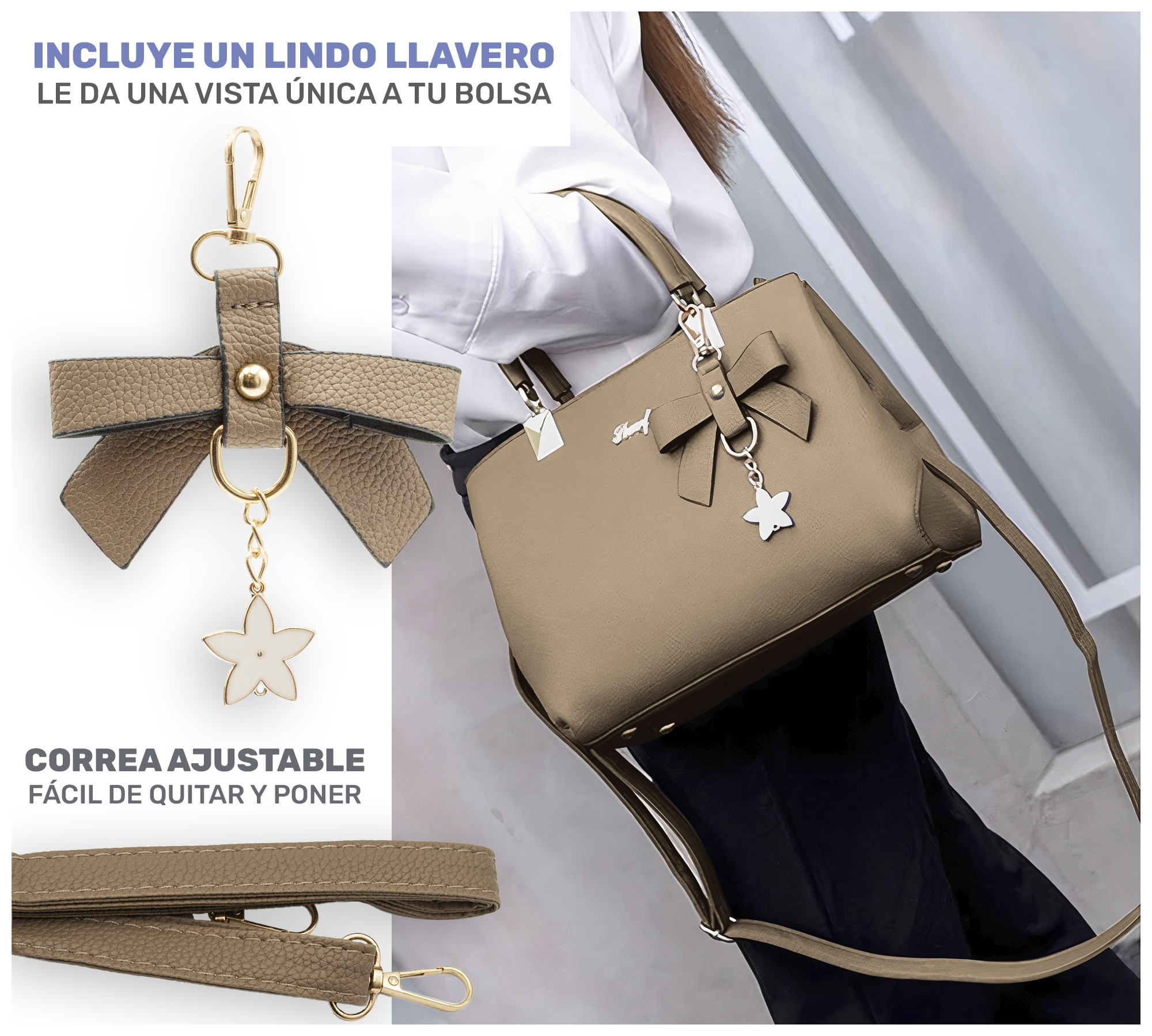 BOLSA DE MANO PARA MUJER BOLSO DE MODA AL HOMBRO CROSSBODY ELEGANTE CASUAL