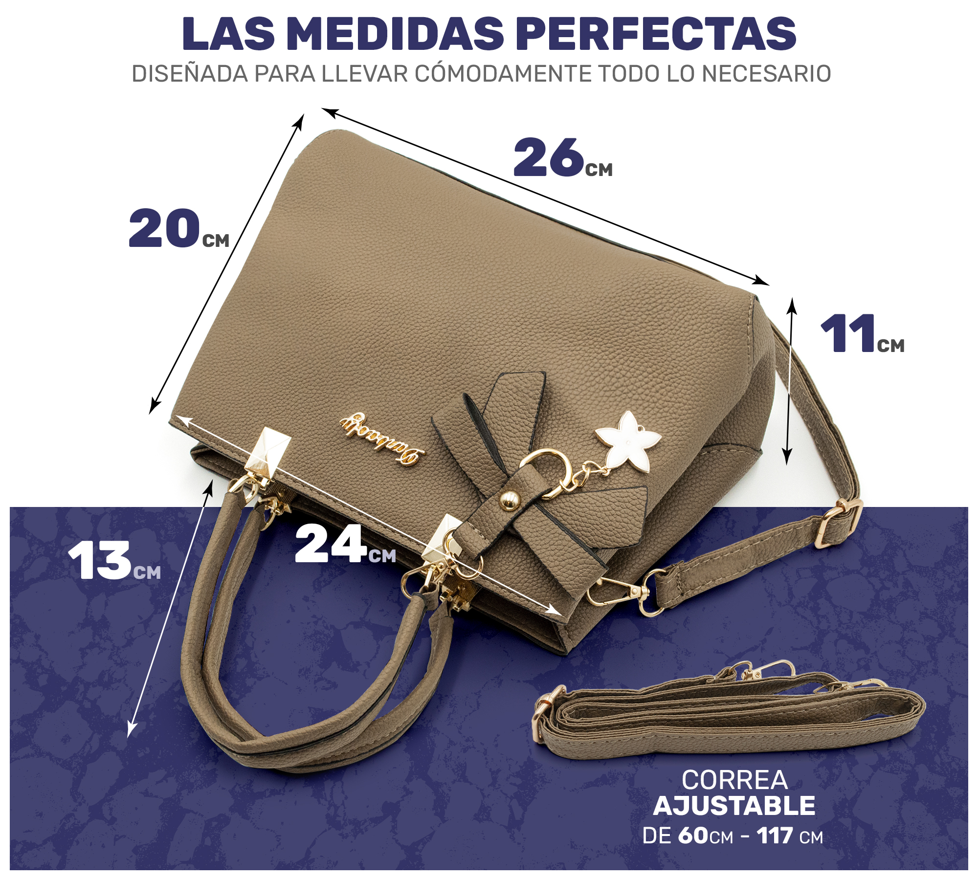 BOLSA DE MANO PARA MUJER BOLSO DE MODA AL HOMBRO CROSSBODY ELEGANTE CASUAL