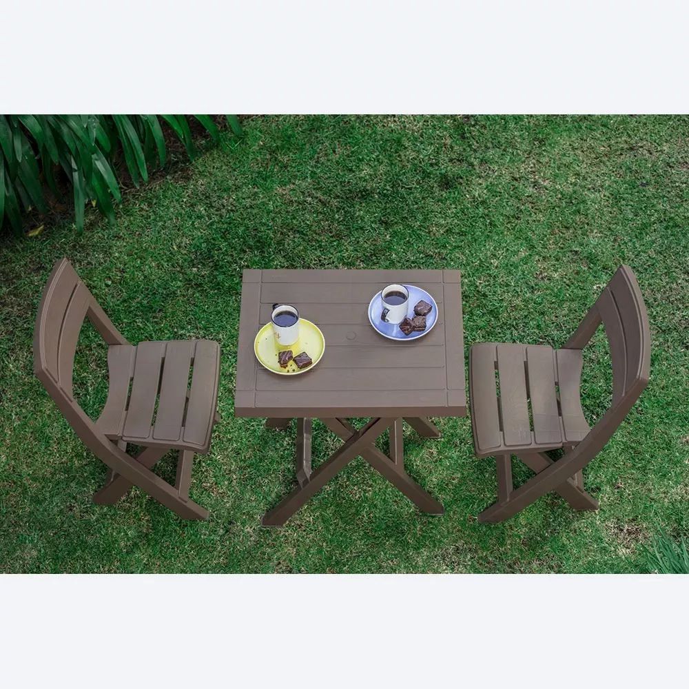 Kit De Mesa Y 2 Sillas Plegables Para Jardín De Alta Calidad