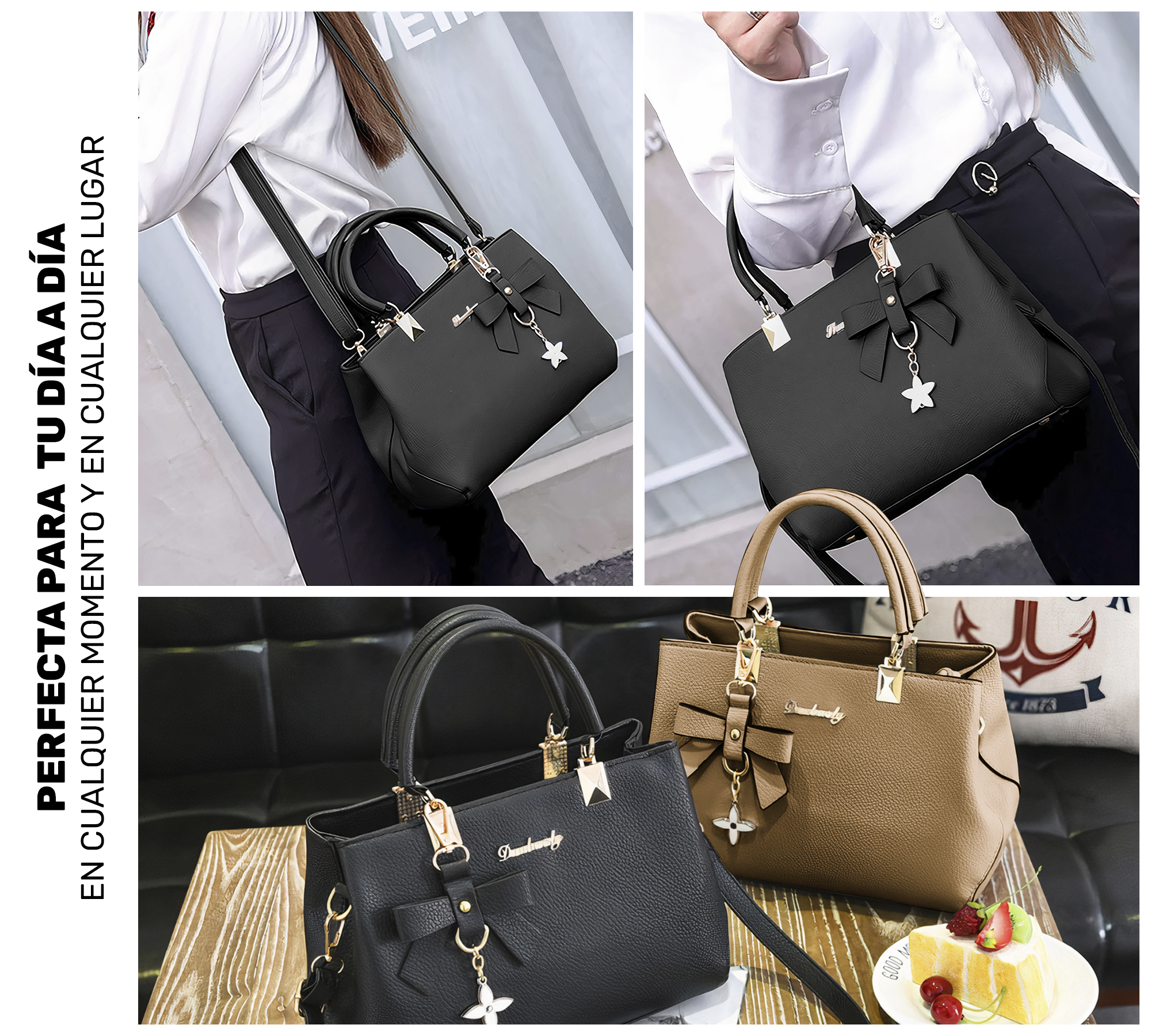 BOLSA DE MANO PARA MUJER BOLSO DE MODA AL HOMBRO CROSSBODY ELEGANTE CASUAL