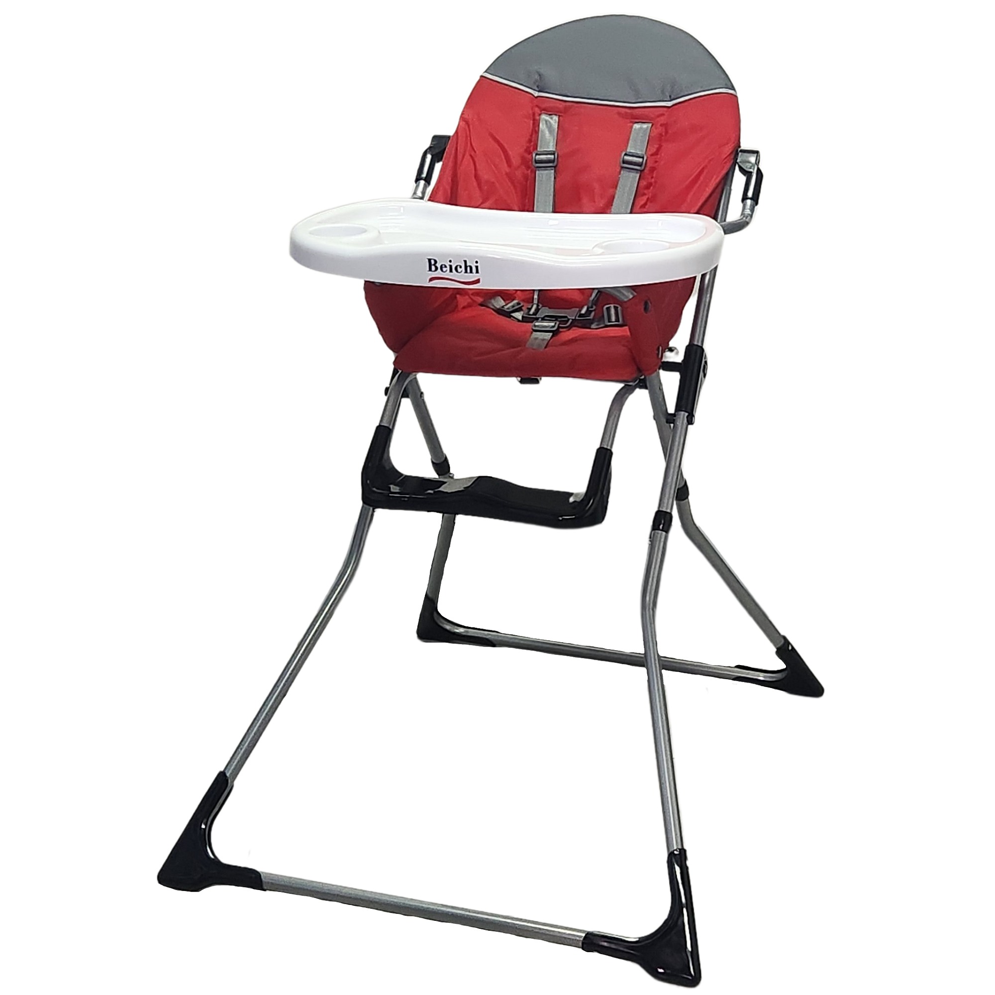 Silla Alta Periquera Para Bebé Aeiou Plegable A Una Mano Roja