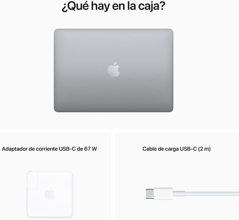Apple MacBook Pro Chip M2 8 CPU 10 GPU RAM 8GB SSD 256GB Retina 13.3"-Gris Espacial