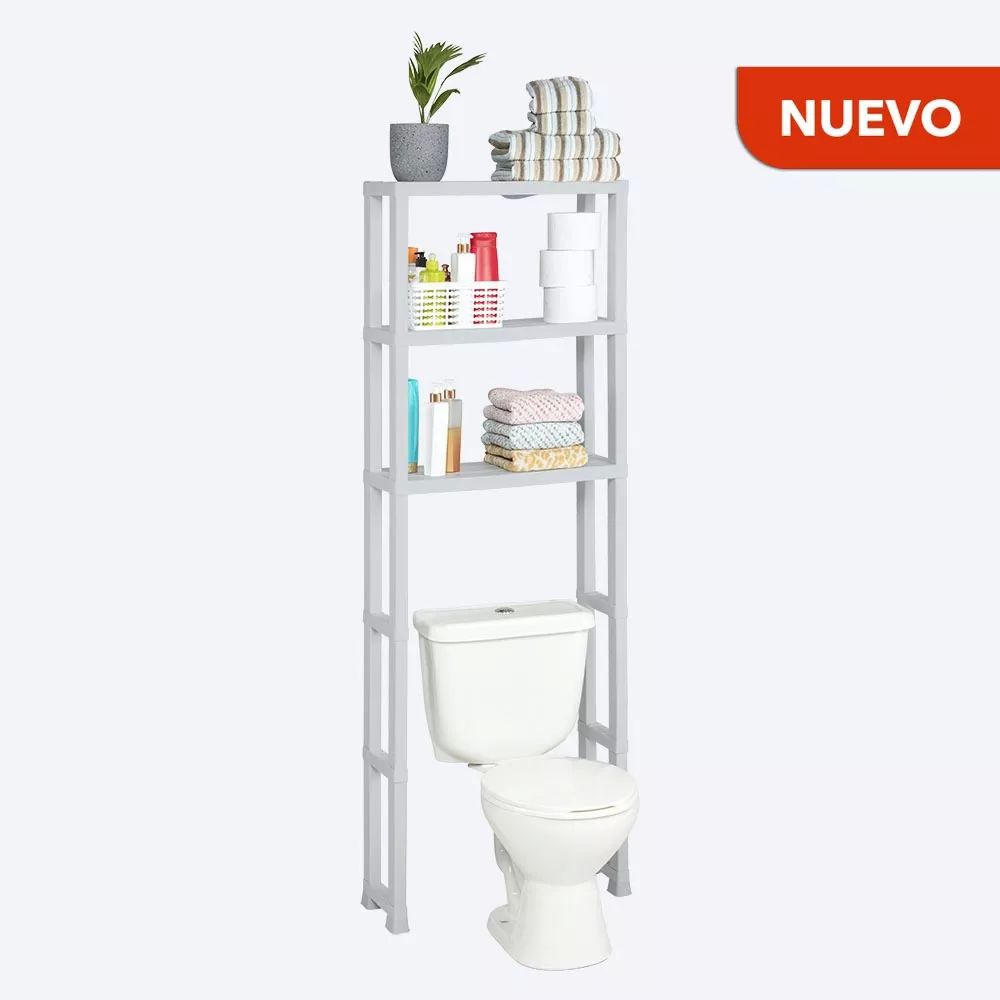 Mueble Organizador Baño Rack Estante Sanitario De Plastico