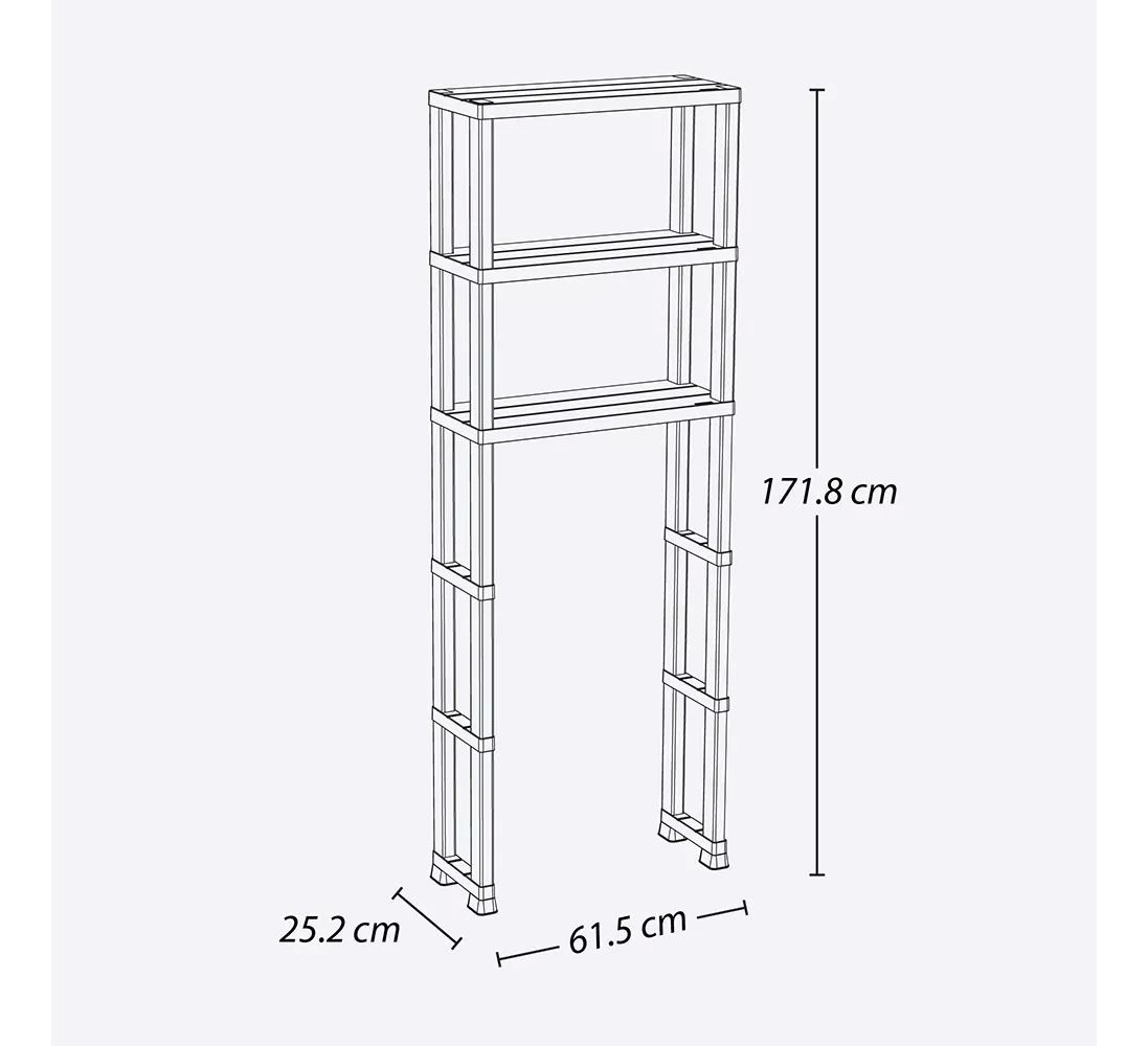 Mueble Organizador Baño Rack Estante Sanitario De Plastico