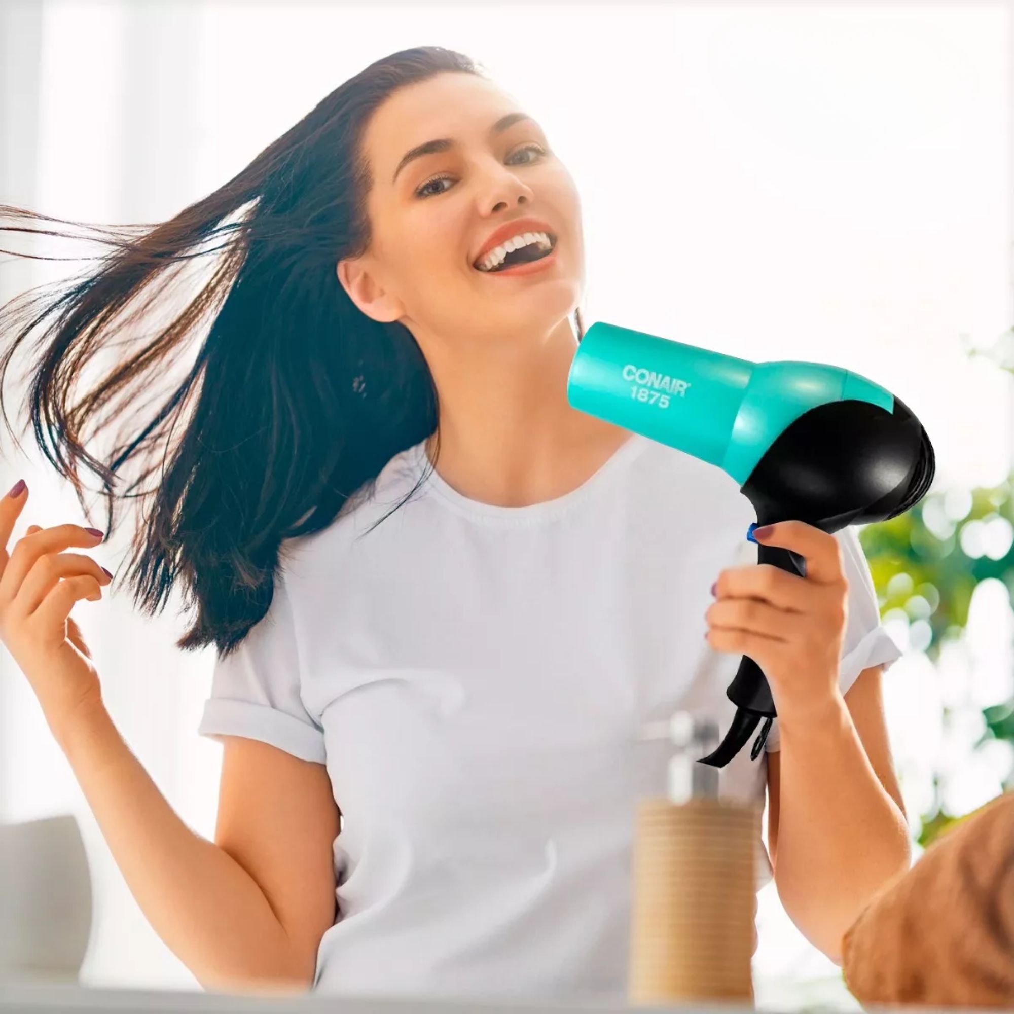 Secadora de Cabello Conair turquesa con Negro 1875w con Caja Blanca