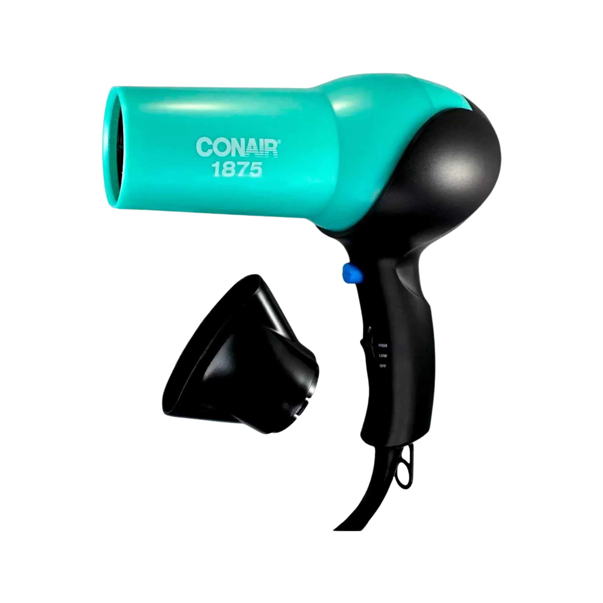 Secadora de Cabello Conair turquesa con Negro 1875w con Caja Blanca