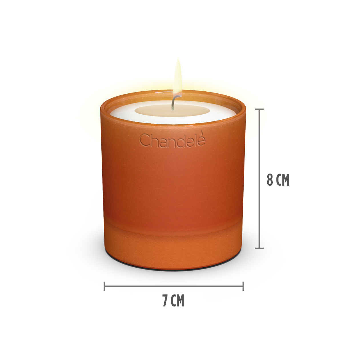 Pack 6 Velas Chandelé Aroma Canela Vaso De Barro