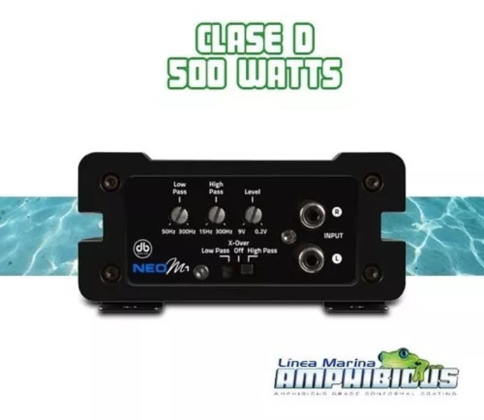 Amplificador Anfibio Db Drive Neo M1 Clase D 1 Ch 500 Watts