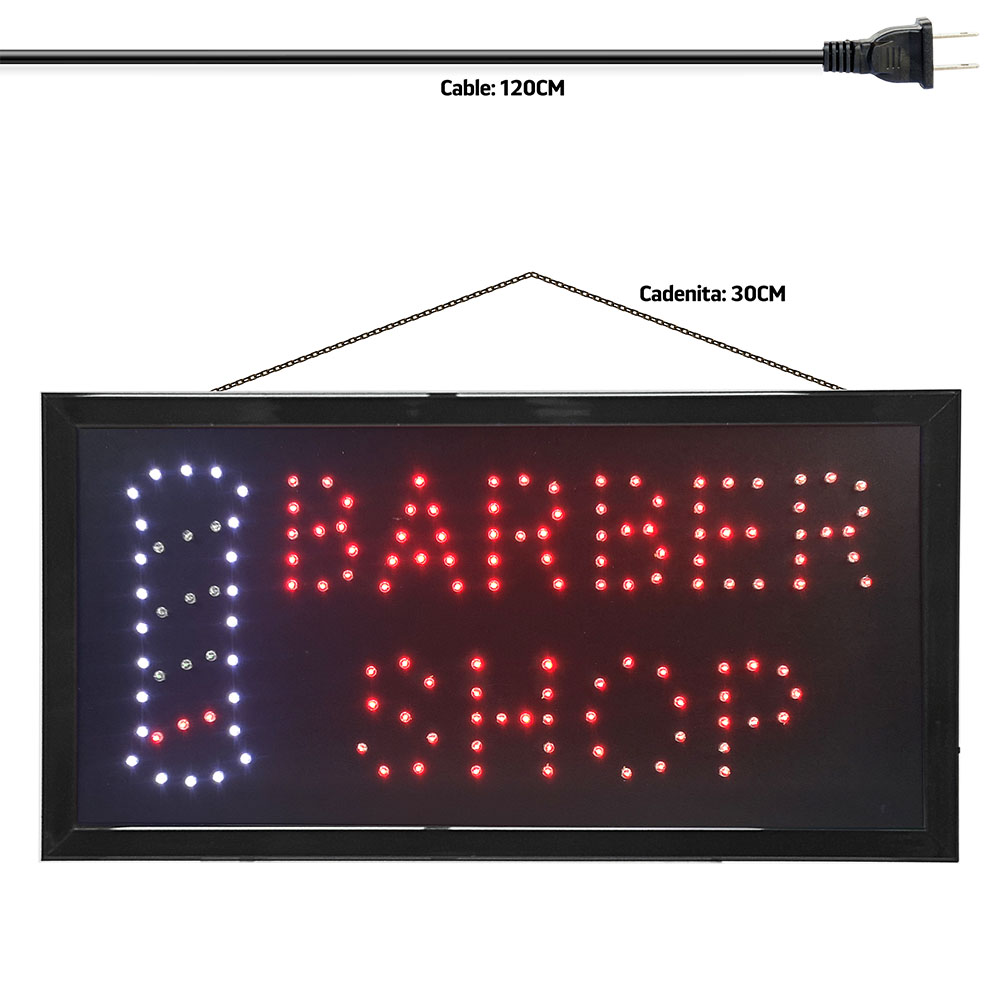 Letrero Publicitario Luminoso Led de Barberia / Master / ML-LET-BARBER