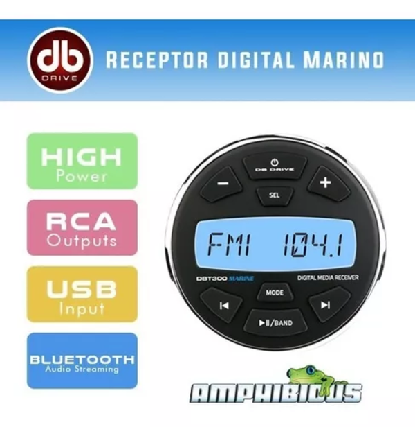 Receptor Digital Marino Db Drive Dbt300 Bluetooth Usb Am/fm