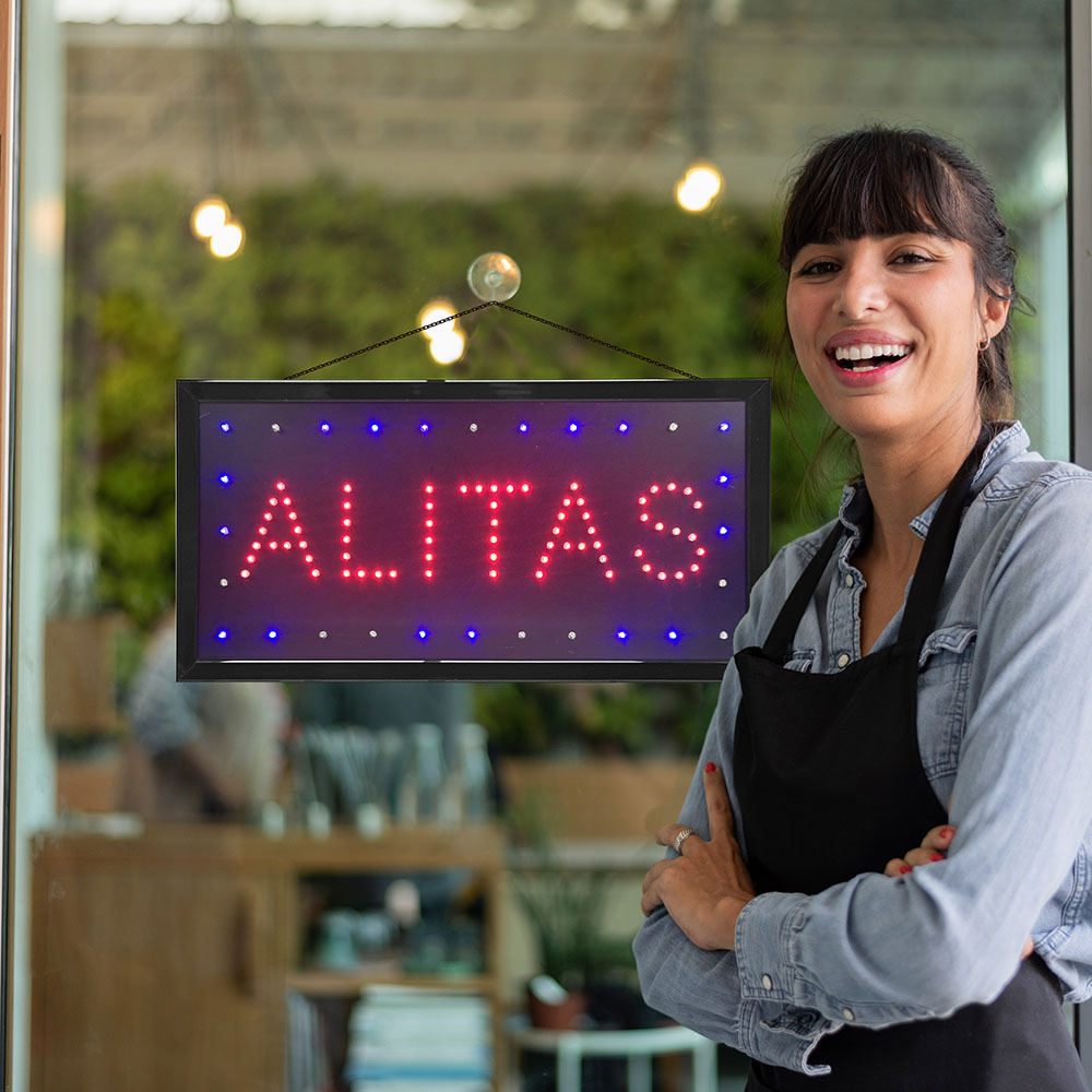 Letrero Anuncio Led Publicitario Luminoso de Alitas / Master / ML-LET-ALITAS