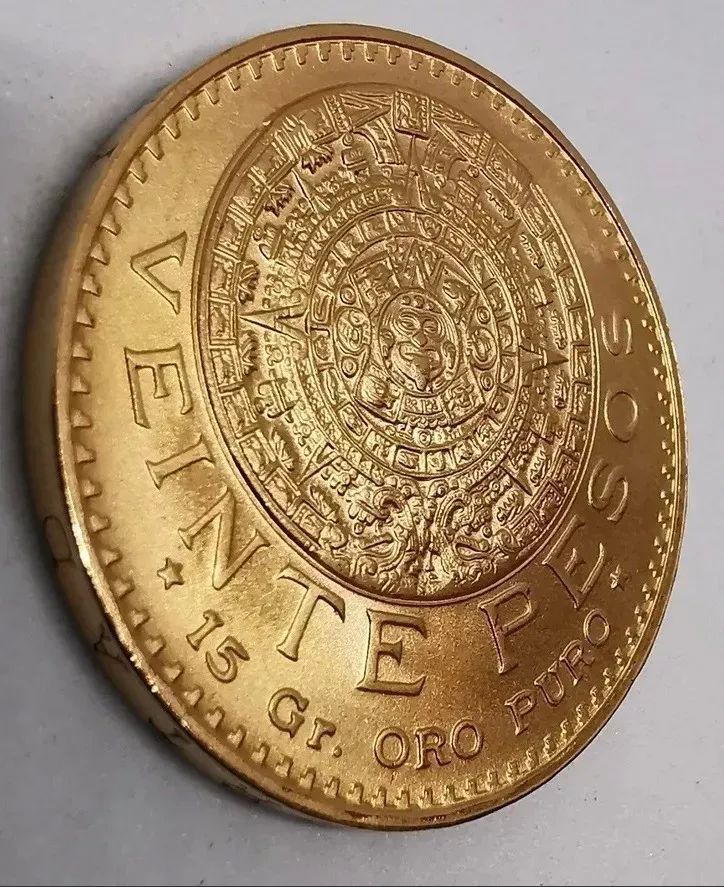 Moneda Azteca Oro $20 pesos Original 1959 Sin Circular Nueva.