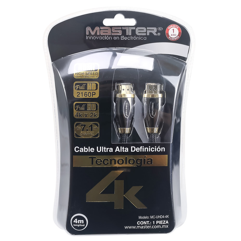 Cable HDMI Versión 2.0 MASTER MC-UHD4-4K