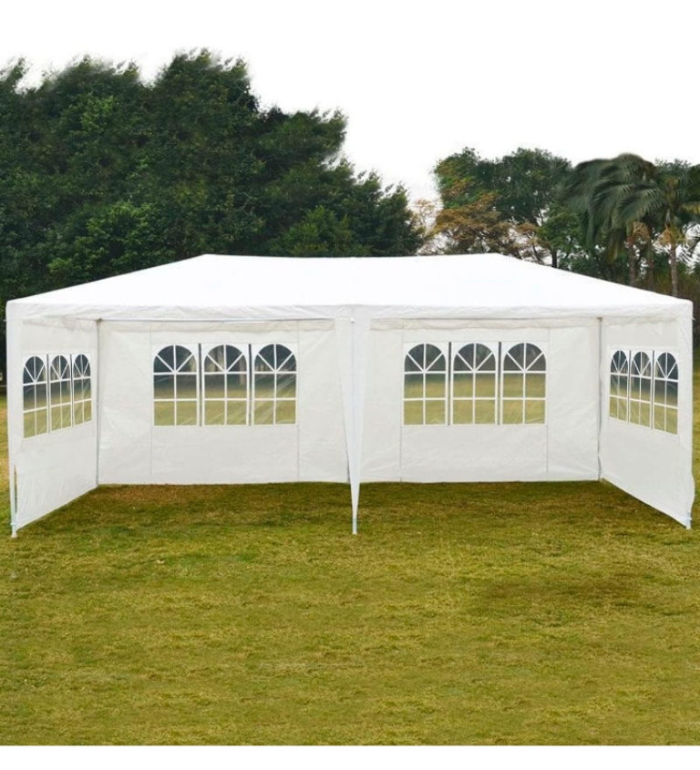 Carpa toldo 9x3 m. con ventanas impermeable 