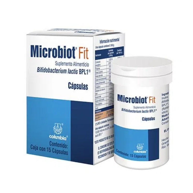 Microbiot fit suplemento alimenticio con 15 cápsulas