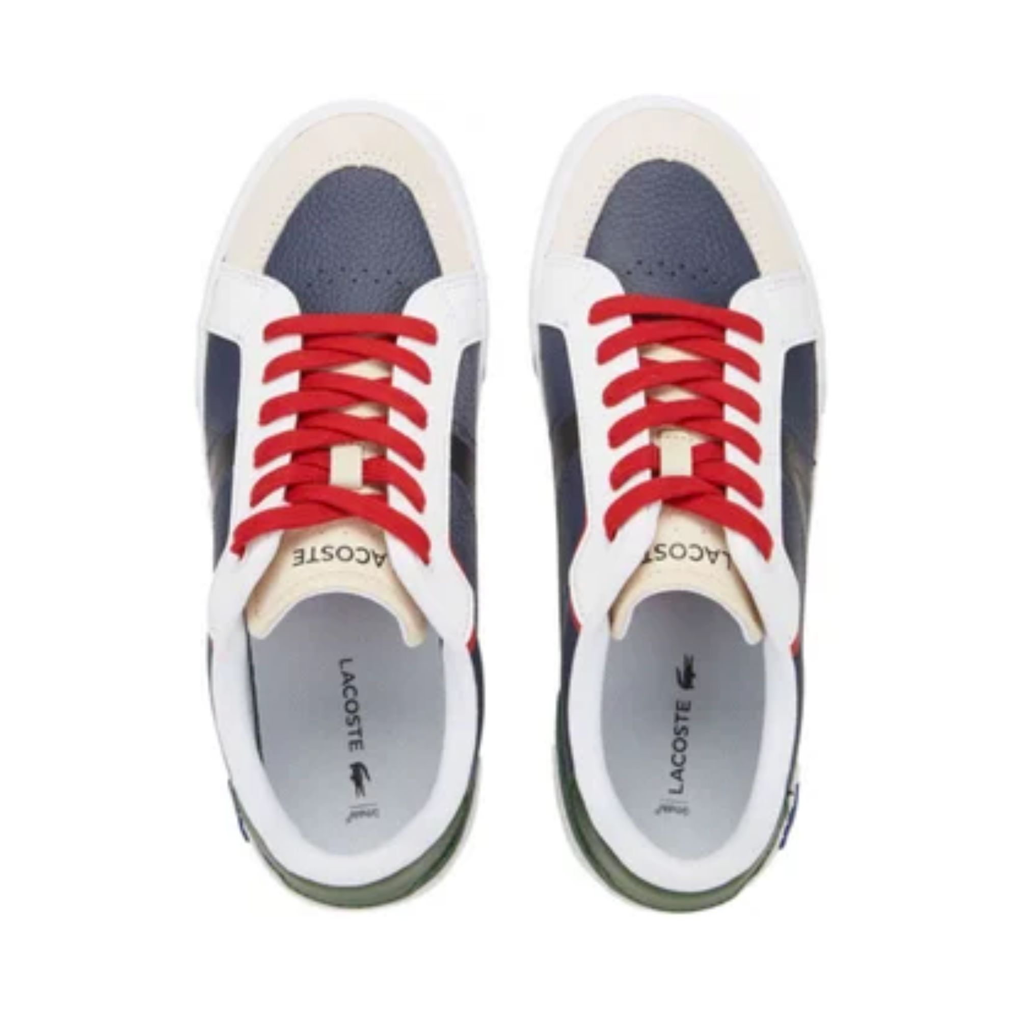 Tenis Lacoste L004 222 SMA LTH Azul con Blanco Colores Hombre Originales 744SMA0077J18