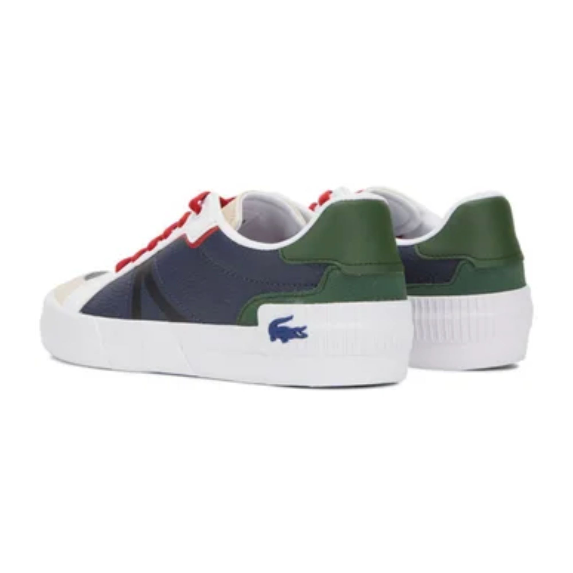 Tenis Lacoste L004 222 SMA LTH Azul con Blanco Colores Hombre Originales 744SMA0077J18