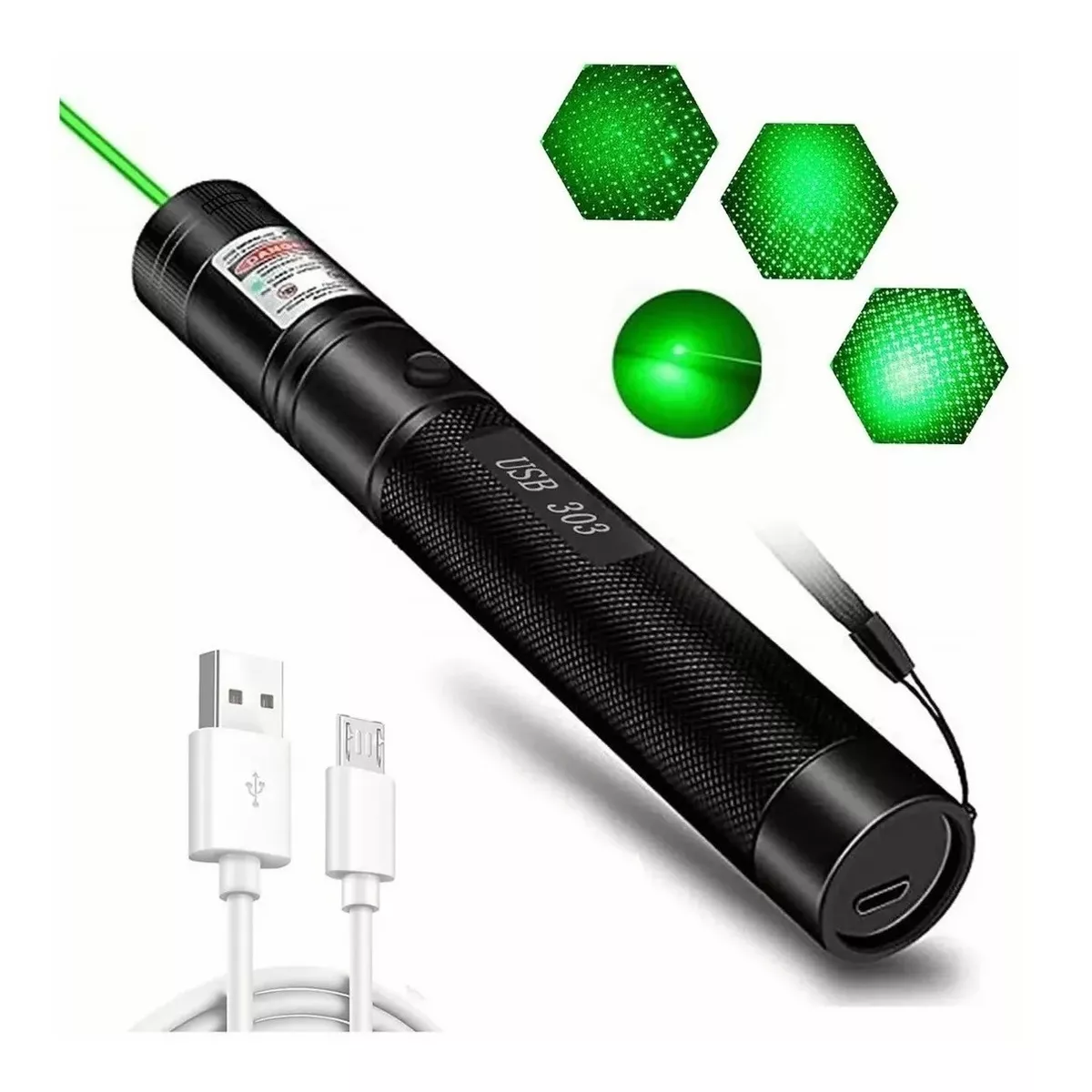 Puntero Laser  Verde Potente 5000mw Usb Recargable