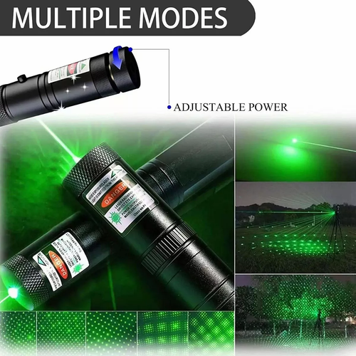 Puntero Laser Verde Recargable 3 Modos De Luz Largo Alcance