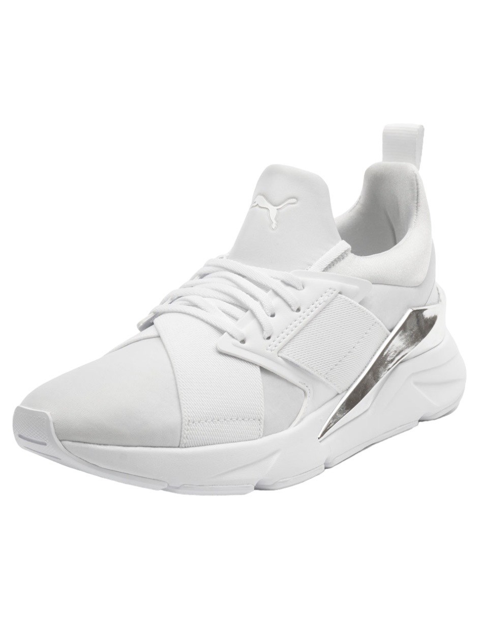 TENIS PUMA MUSE X5 METALLIC BLANCO CON PLATEADO