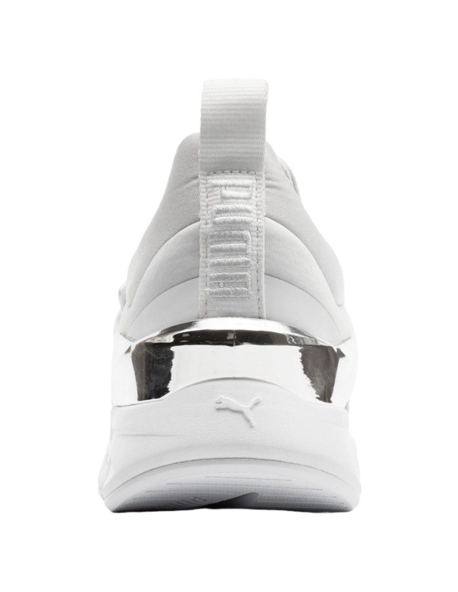 TENIS PUMA MUSE X5 METALLIC BLANCO CON PLATEADO