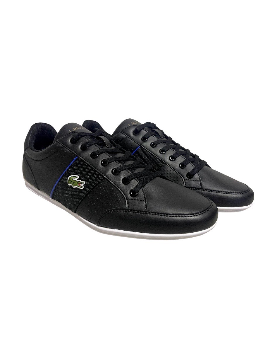 TENIS LACOSTE NIVOLOR NEGRO CON AZUL 74CMA00580011