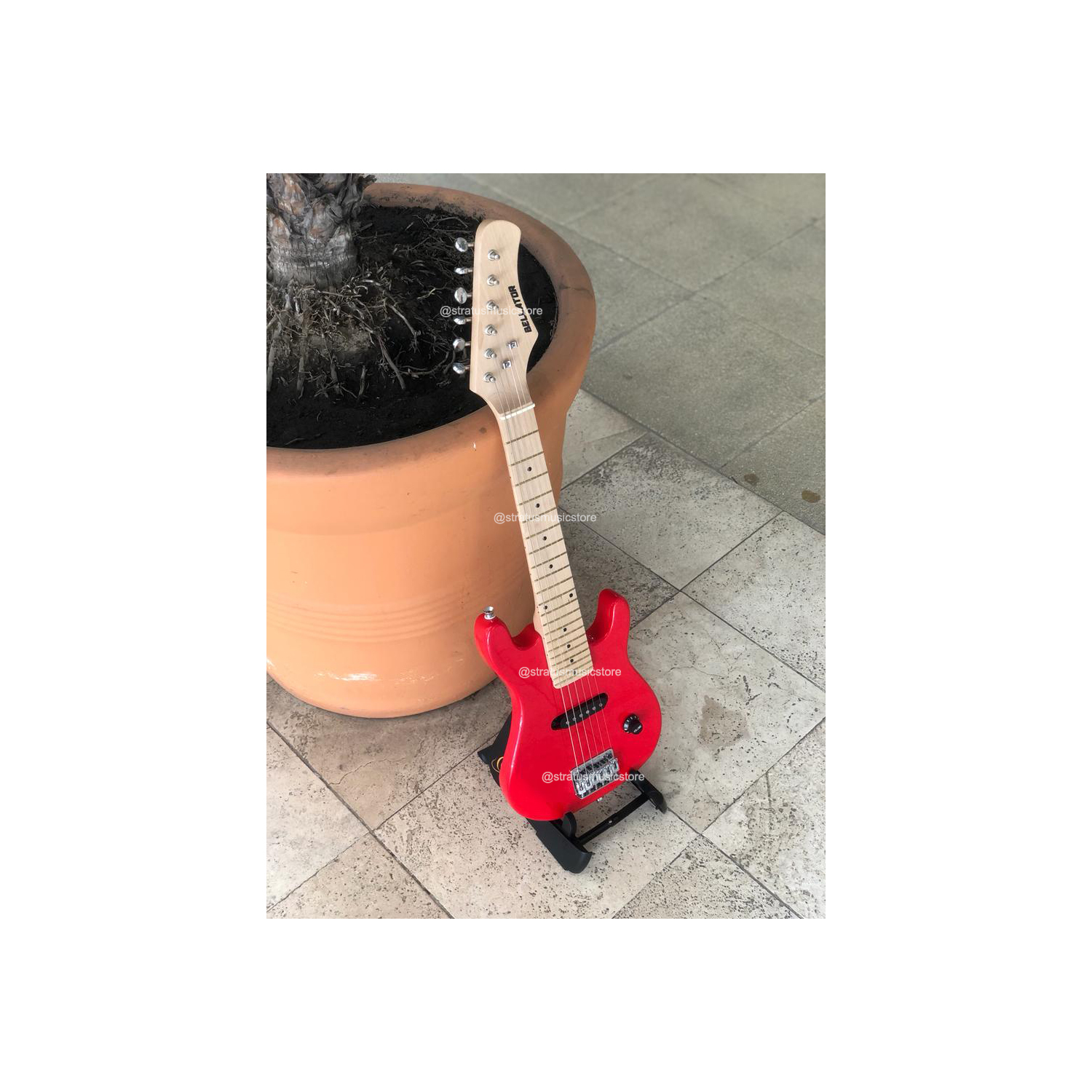 Paquete de Guitarra Eléctrica Infantil Bellator Roja