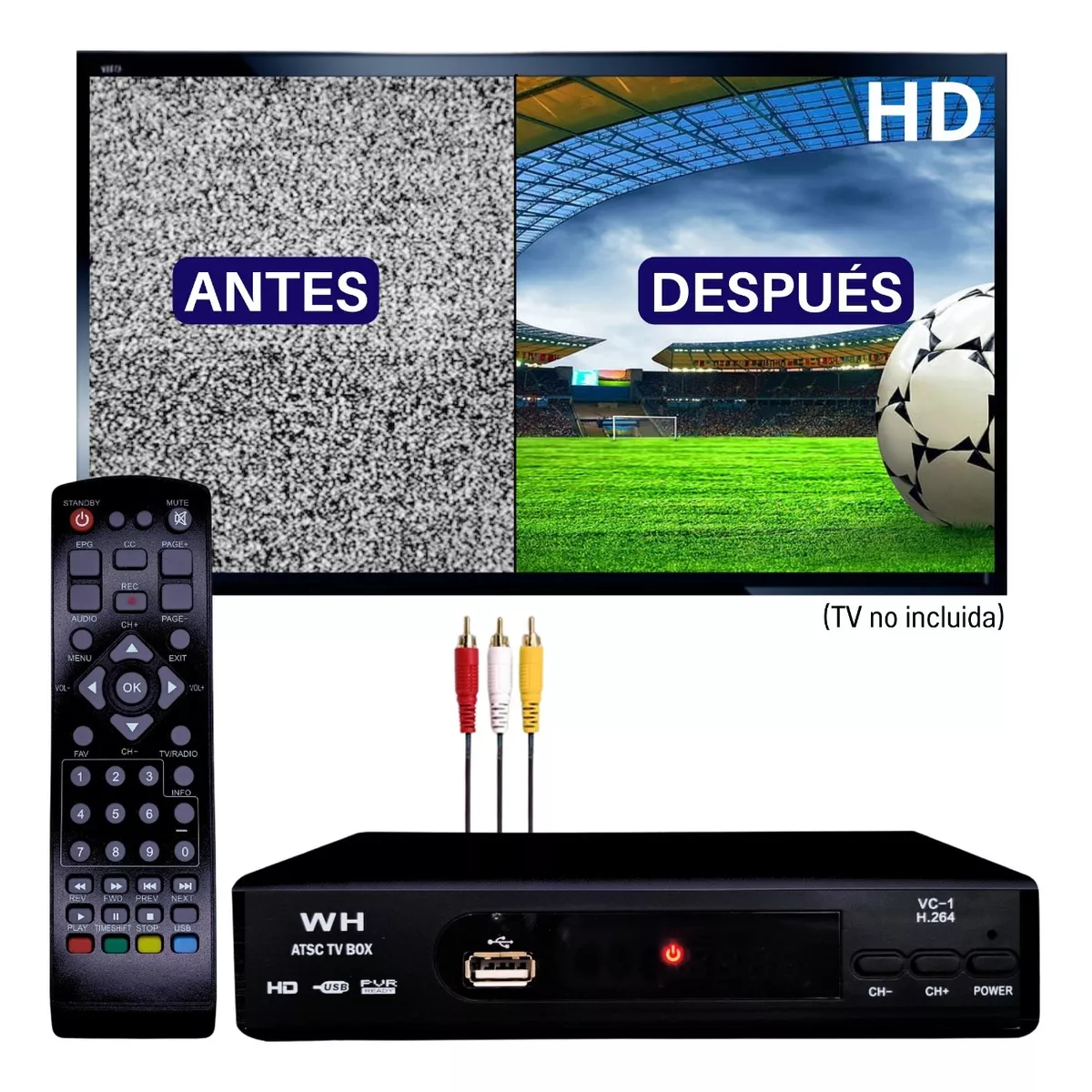Decodificador Tv Convertidor Digital Full Hd 1080p