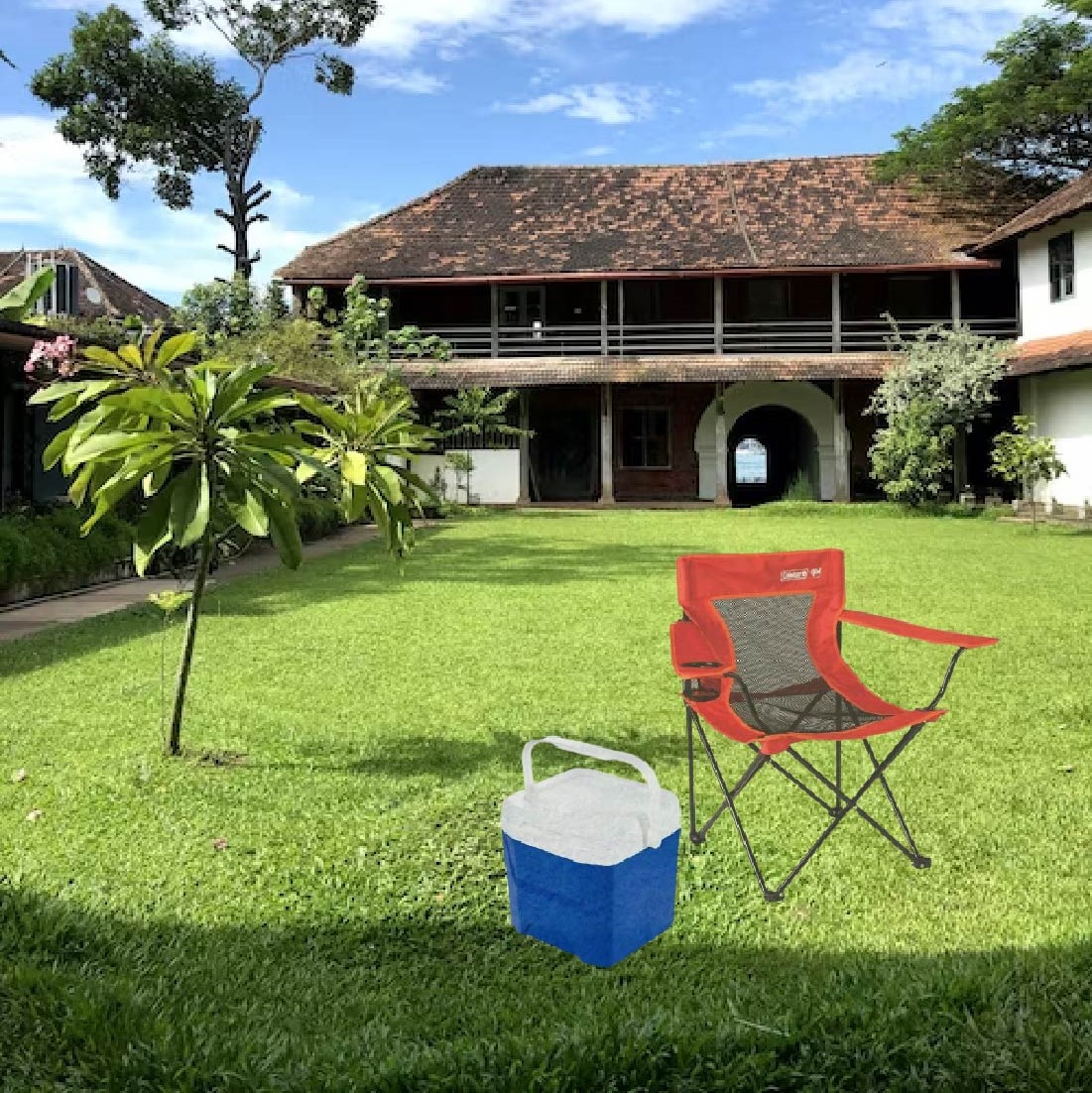 SILLA PLEGABLE CON BRAZOS GO ROJA COLEMAN