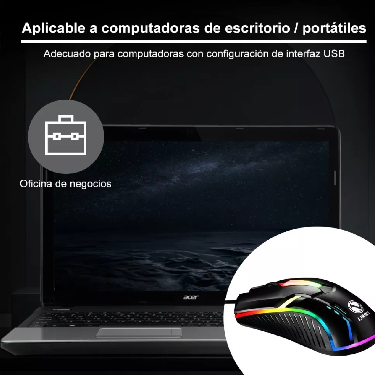 Kit Teclado Mouse Usb De Gamer Profesional Con Retroilumina