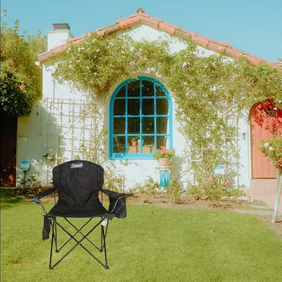 SILLA EXTRAGRANDE CON HIELERA NEGRA COLEMAN