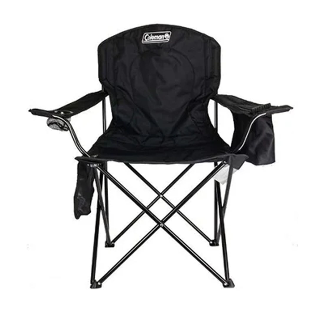 SILLA EXTRAGRANDE CON HIELERA NEGRA COLEMAN