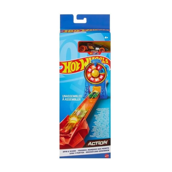 Hot Wheels Action Pista de Juguete Acrobacias Gira y Anota