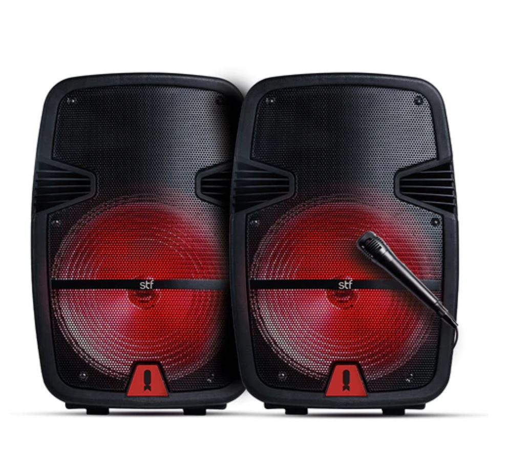2 Bafle-par Bocina Inalámbrica Stf Boom Xl 2.0 8 Pulgadas