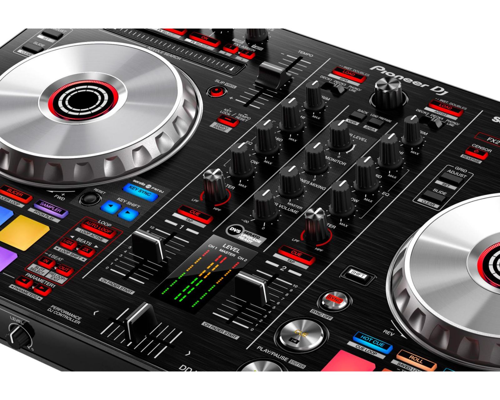 Controlador PIONEER DDJ-SR2 Serato/2 Canales/2 Platos/XLR/USB, PLUG