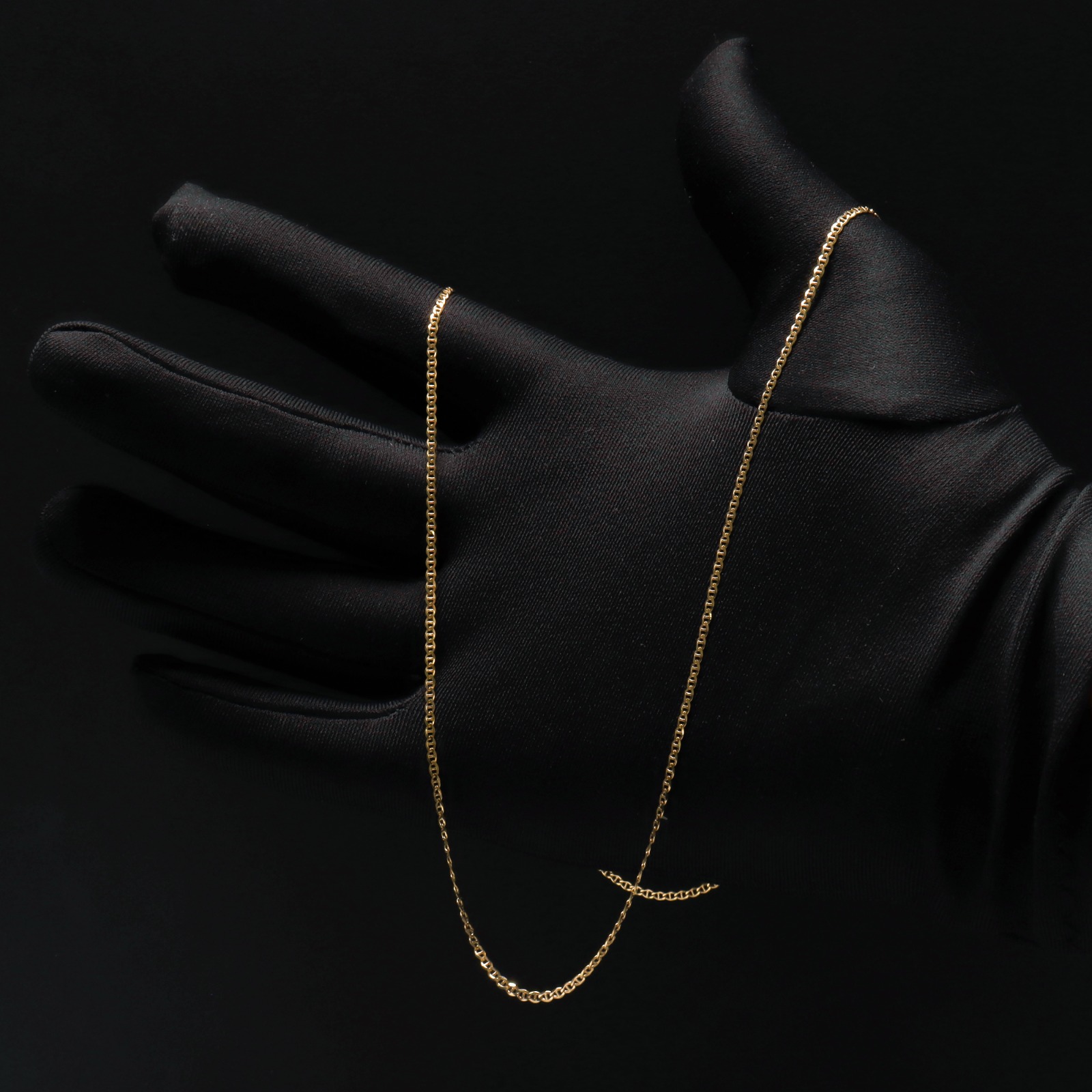 Cadena Bilbaina Barra Italiana Oro 10k Sólida 55cm - 2mm.