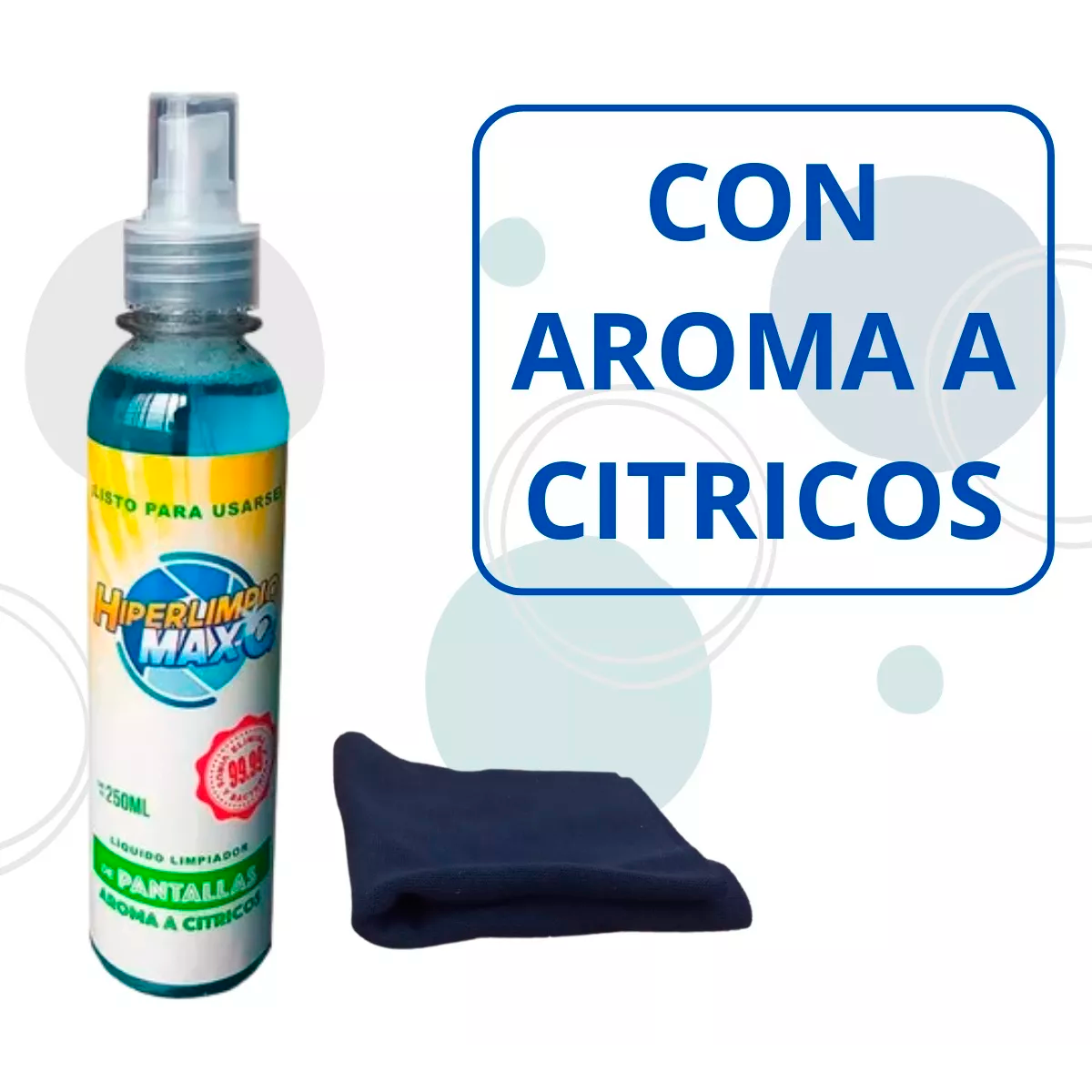 LIMPIADOR DE PANTALLAS 250ML CAJA 48 PZAS.
