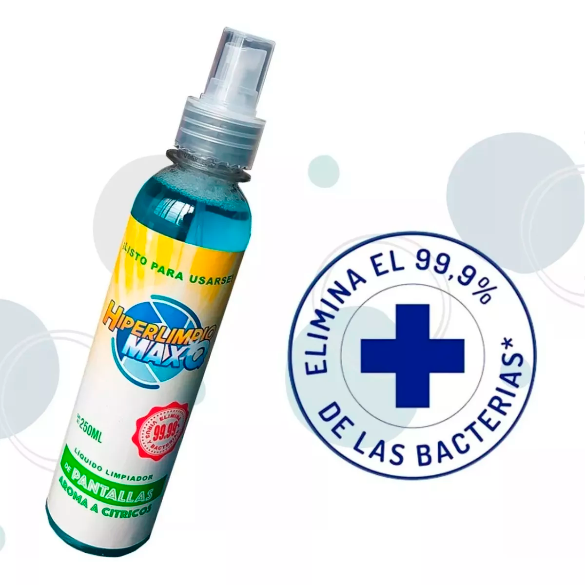 LIMPIADOR DE PANTALLAS 250ML CAJA 48 PZAS.