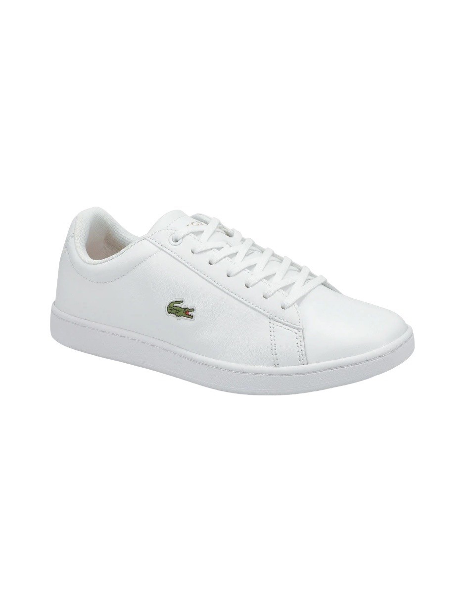 TENIS LACOSTE HYDEZ BLANCO CON DORADO MUJER 737SFA0051216