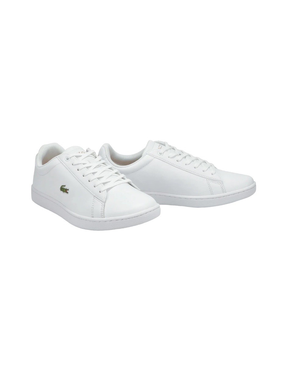 TENIS LACOSTE HYDEZ BLANCO CON DORADO MUJER 737SFA0051216