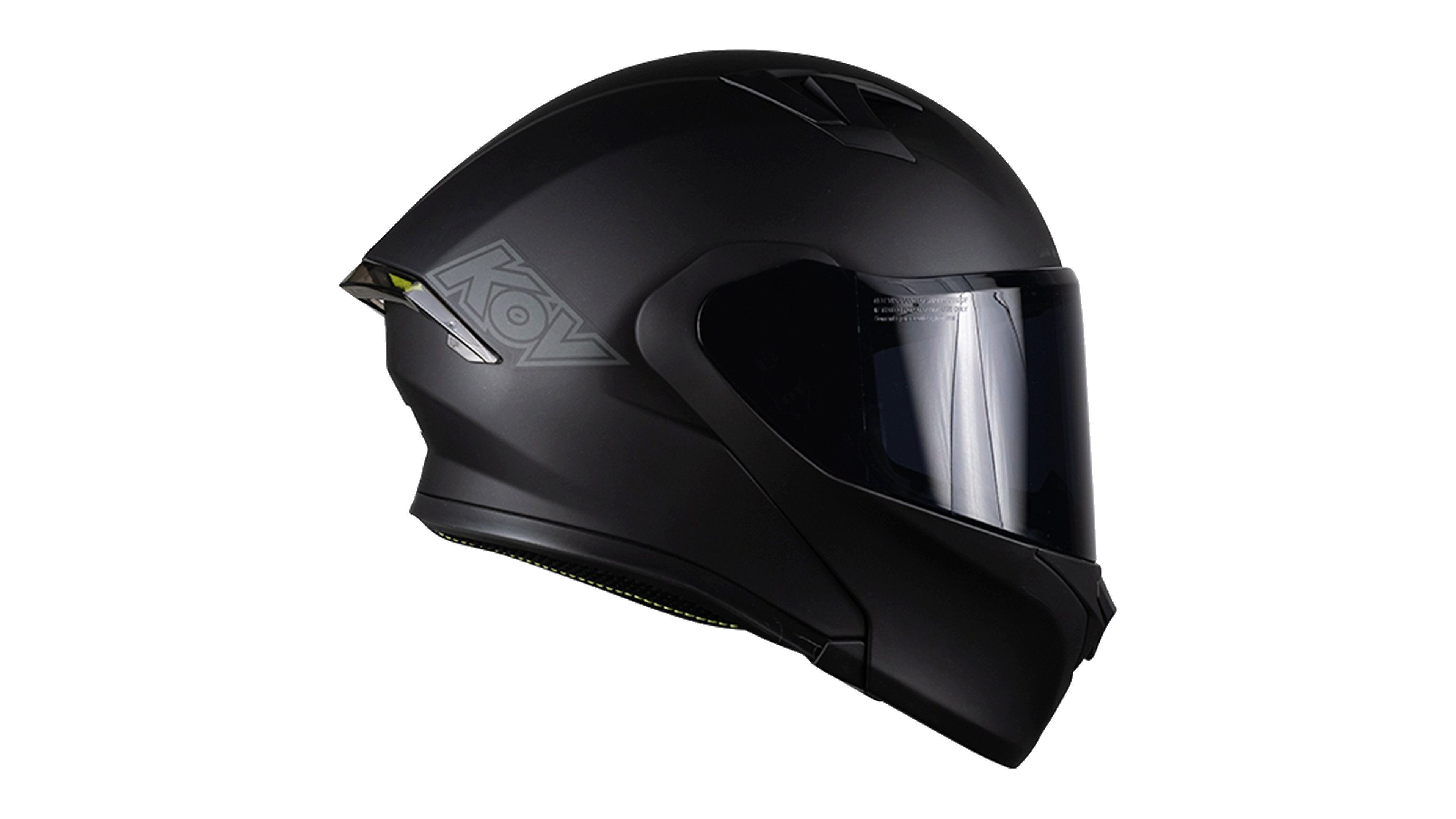 CASCO KOV FURIA NEGRO MATE LENTE INTERNO ABATIBLE PARA MOTO CERTIFICADO DOT 