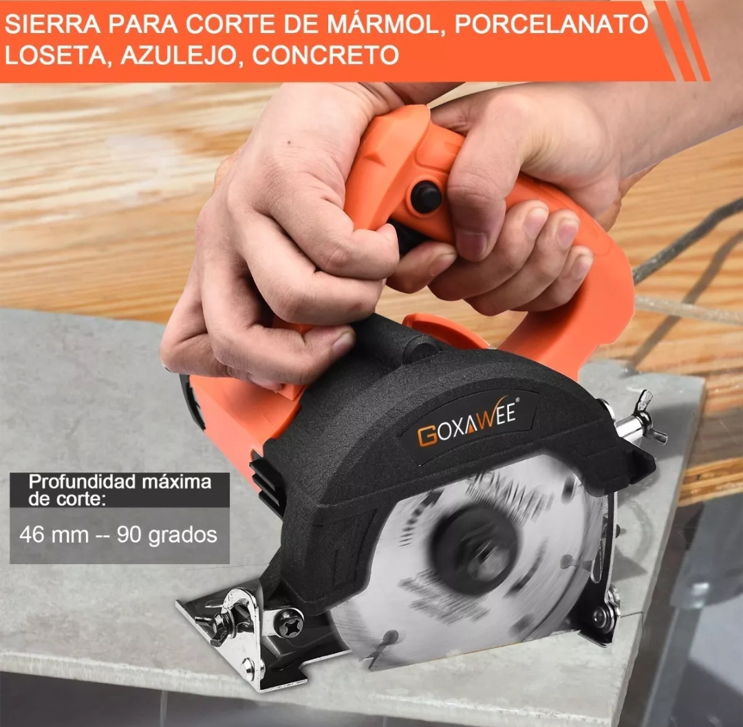 Sierra Circular Cortadora Goxawee Para Azulejos Marmol 1800w