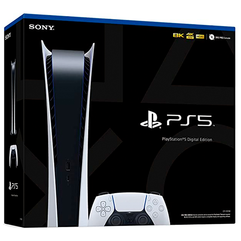 Consola Sony Playstation 5 Digital Edition Blanco negro